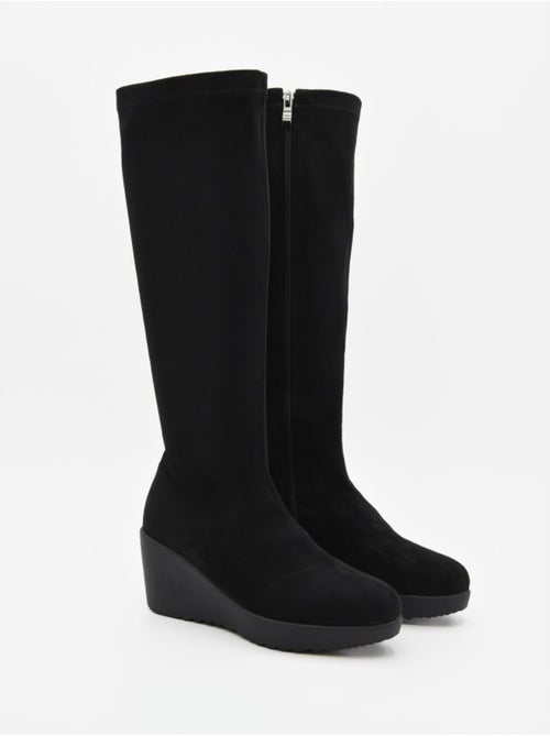 Stivale Zeppa Pelle Naturale Purapiel - Kiabi