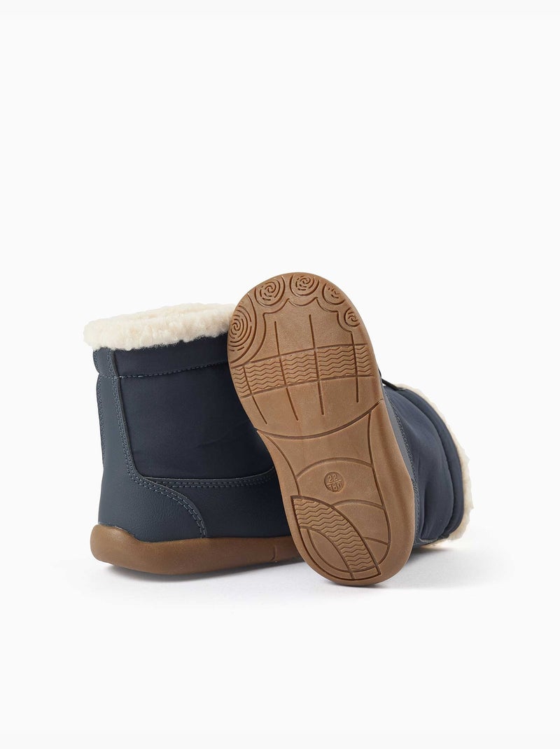 Stivaletti barefoot con fodera in sherpa Blu Blu - Kiabi