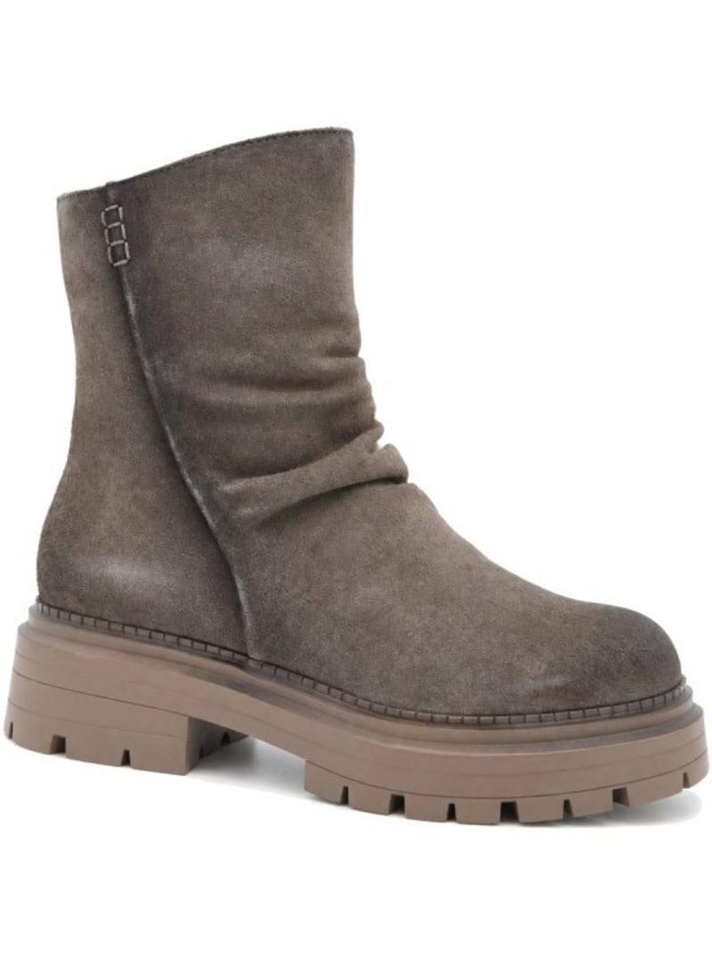 Stivaletti bassi pelle naturale purapiel Grigio - Kiabi
