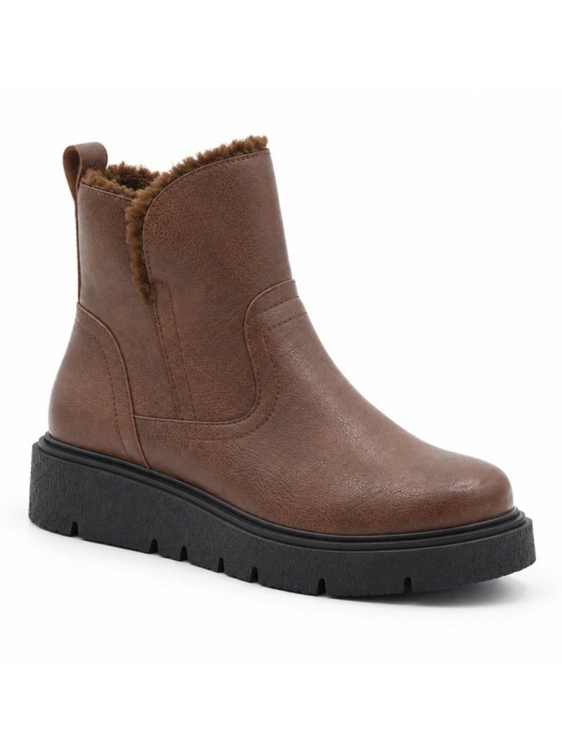 Stivaletti bassi pelle naturale purapiel Marrone - Kiabi
