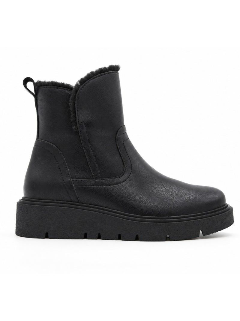 Stivaletti bassi pelle naturale purapiel Nero - Kiabi