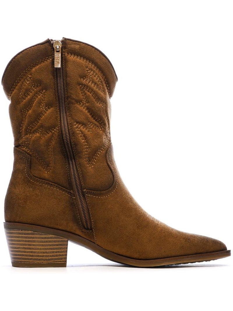 Stivaletti Camperos Bassi Donna Camoscio Marrone cappuccino - Kiabi