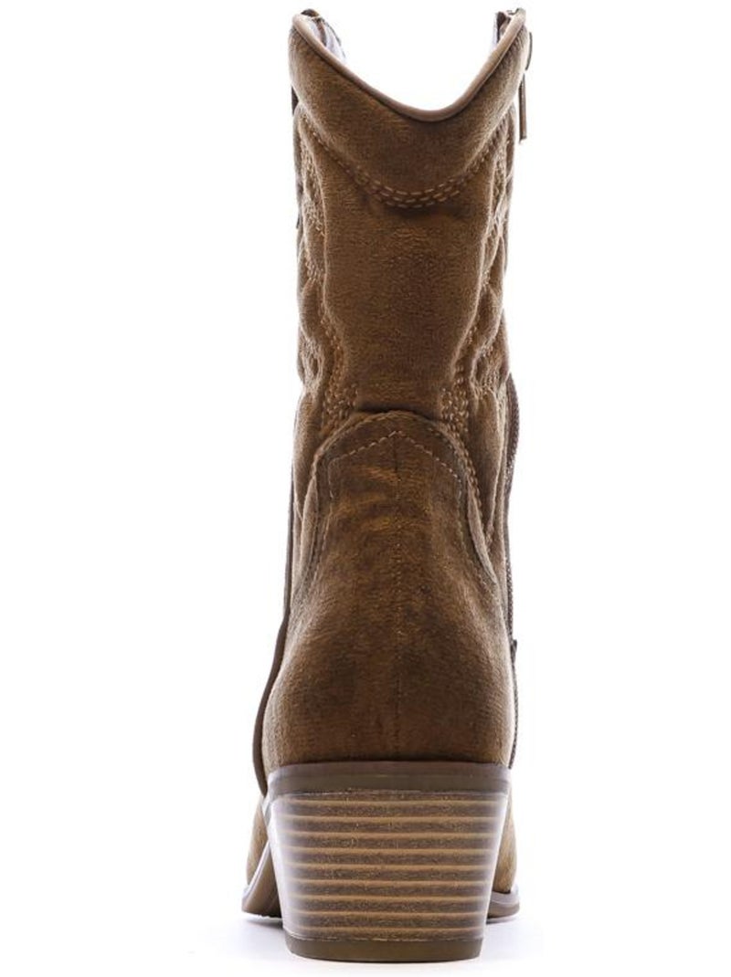 Stivaletti Camperos Bassi Donna Camoscio Marrone cappuccino - Kiabi
