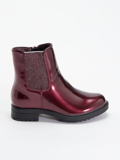 Stivaletti Chelsea in similpelle con inserti glitterati - Kiabi Stivaletti Chelsea in similpelle con inserti glitterati - Kiabi