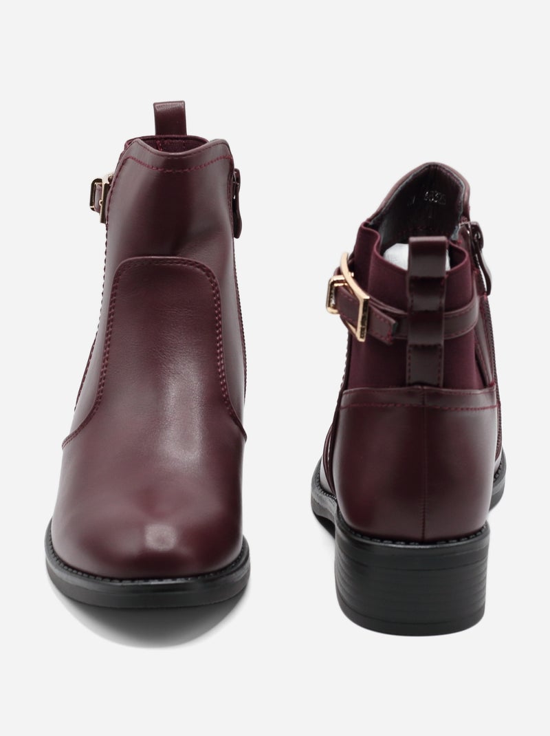 Stivaletti con cerniera Bordeaux - Kiabi
