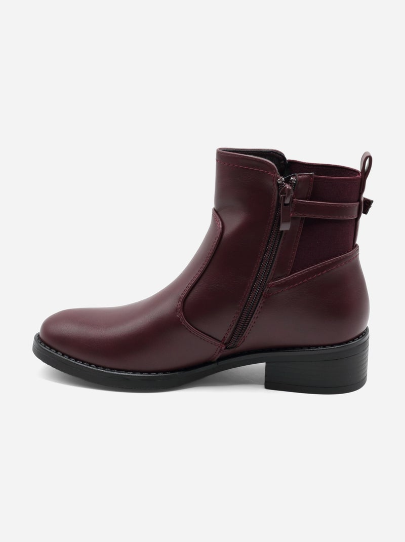 Stivaletti con cerniera Bordeaux - Kiabi