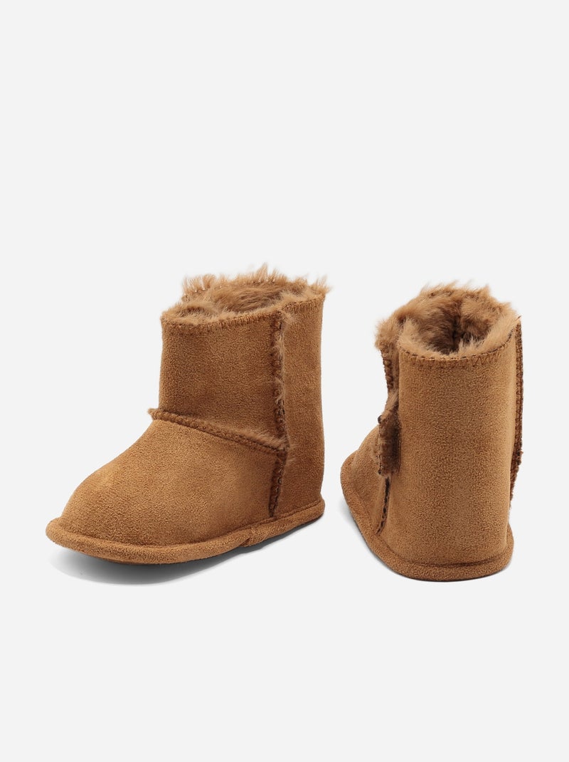 Stivaletti con chiusura a velcro Cammello - Kiabi