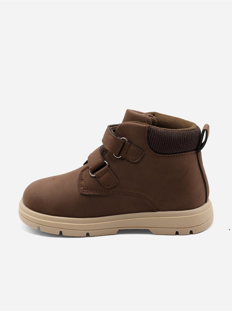 Stivaletti con chiusura a velcro Marrone - Kiabi