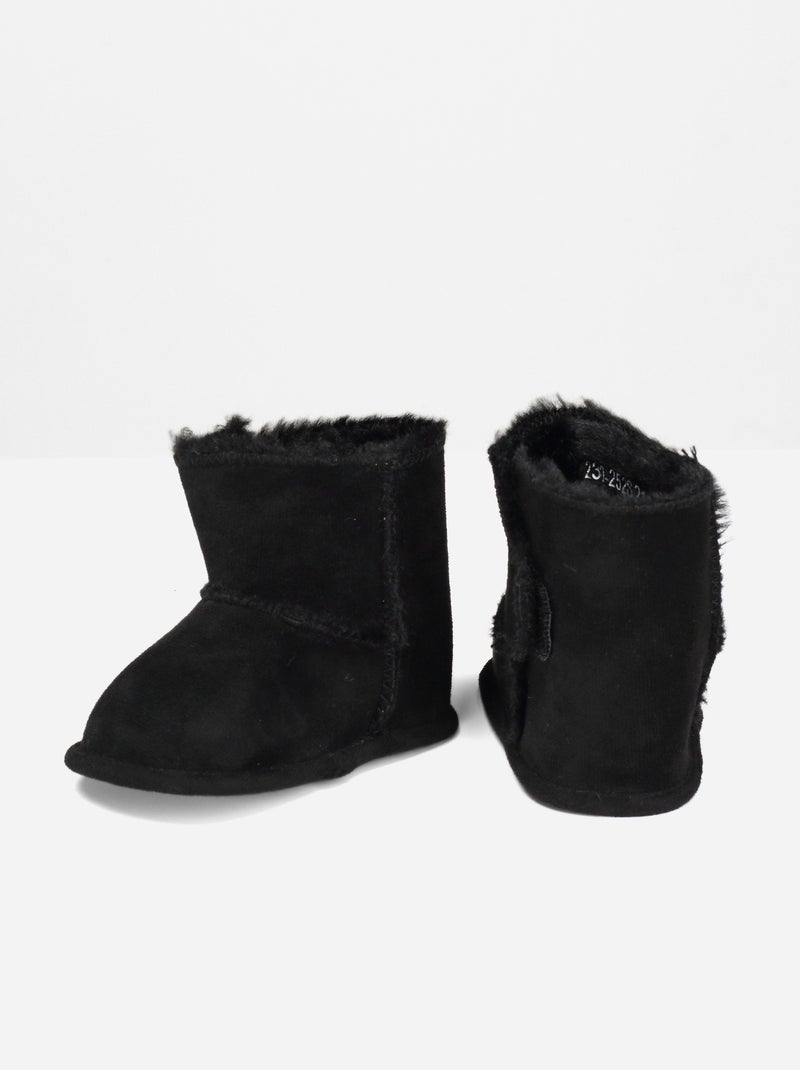 Stivaletti con chiusura a velcro Nero - Kiabi