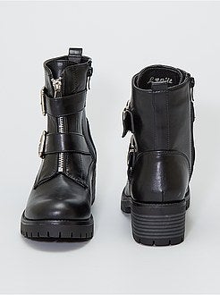 Stivaletti con fibbie in similpelle - Kiabi