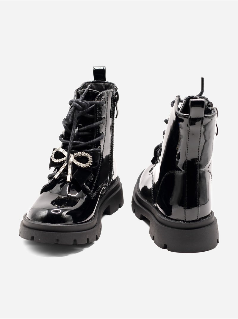 Stivaletti con fiocco decorativo Nero - Kiabi
