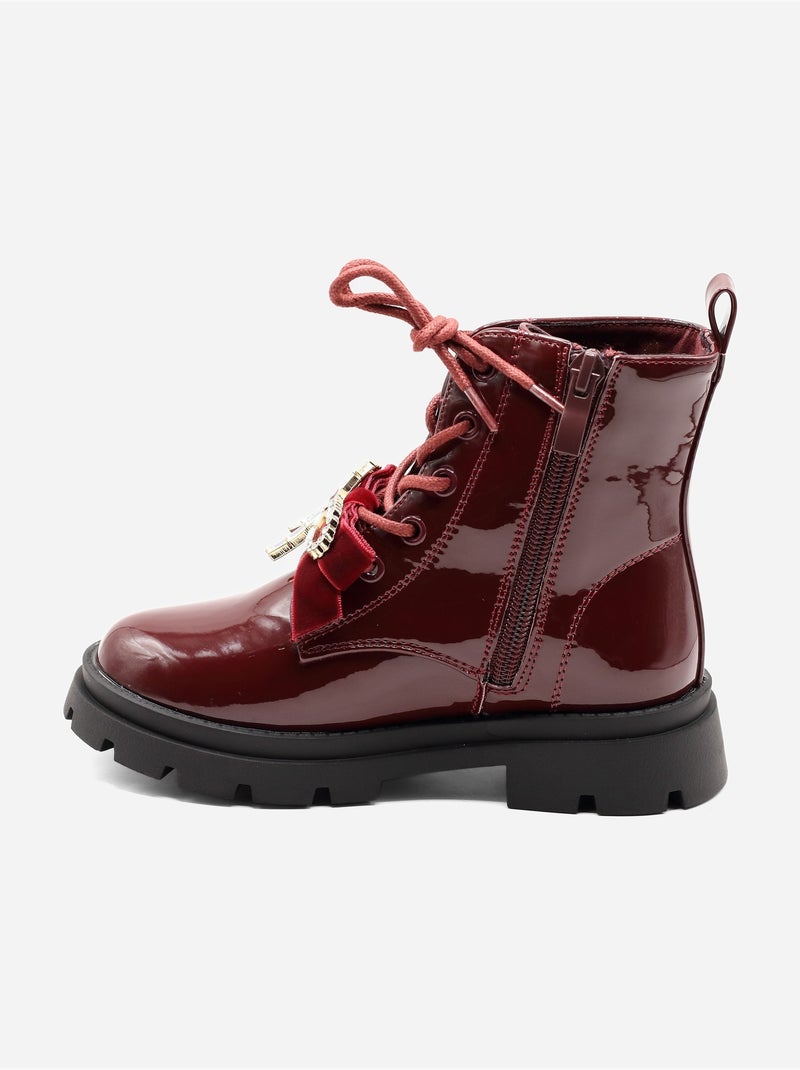 Stivaletti con fiocco decorativo Rosso - Kiabi