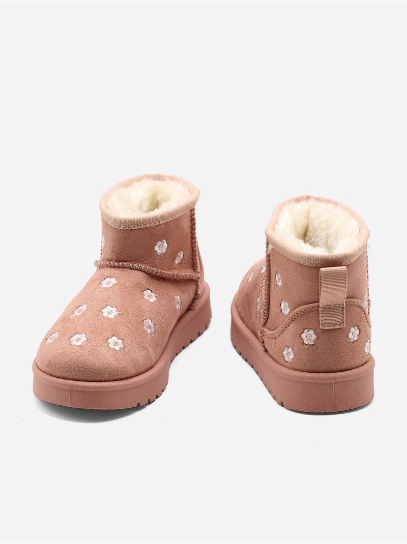 Stivaletti con motivi floreali Rosa - Kiabi