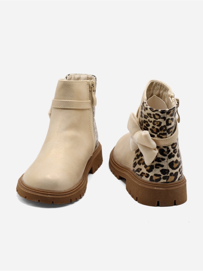 Stivaletti con stampe Crema - Kiabi