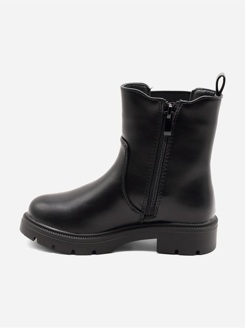 Stivaletti con suola dentellata Nero - Kiabi