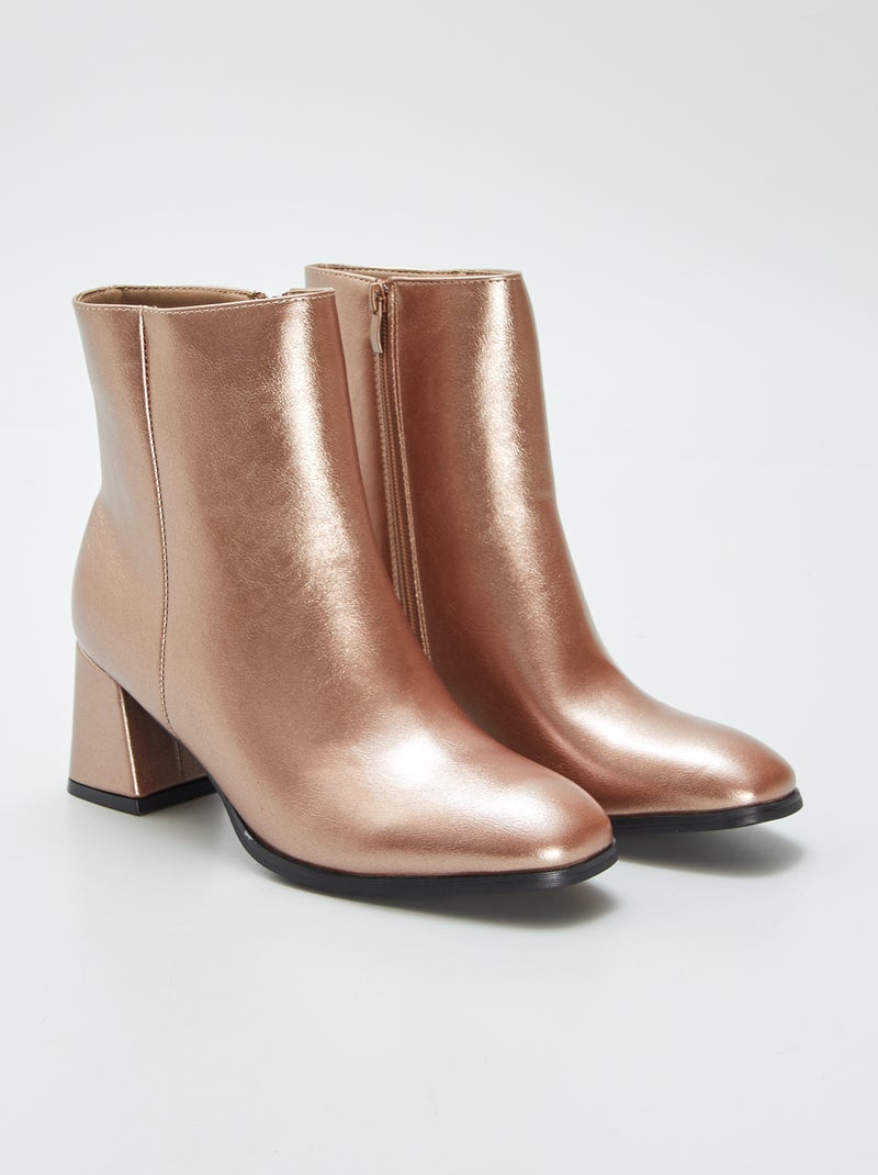 Stivaletti con tacco brillante ROSA - Kiabi