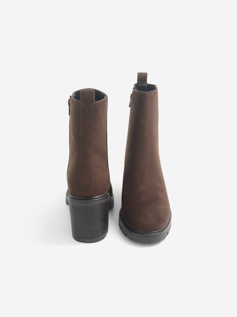 Stivaletti con tacco Marrone - Kiabi