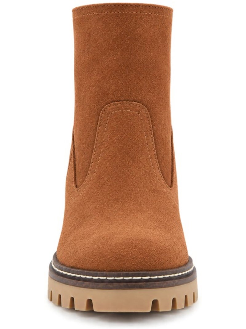 Stivaletti con tacco pelle naturale purapiel Marrone - Kiabi