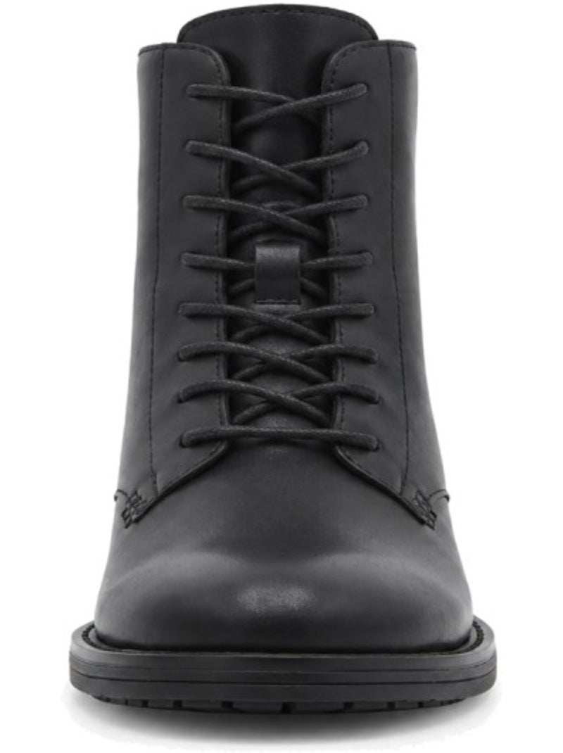 Stivaletti con tacco pelle naturale purapiel Nero - Kiabi