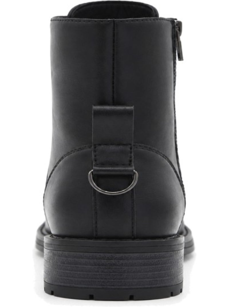 Stivaletti con tacco pelle naturale purapiel Nero - Kiabi