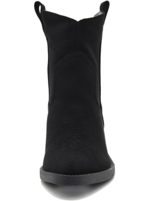 Stivaletti con tacco pelle naturale purapiel - Kiabi Stivaletti con tacco pelle naturale purapiel - Kiabi