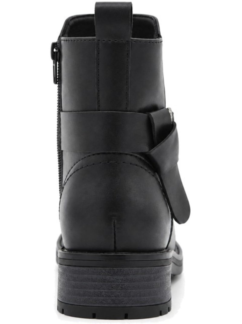 Stivaletti con tacco pelle naturale purapiel Nero - Kiabi