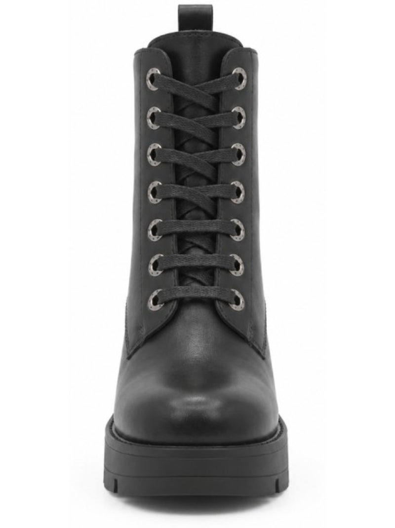 Stivaletti con tacco pelle naturale purapiel Nero - Kiabi