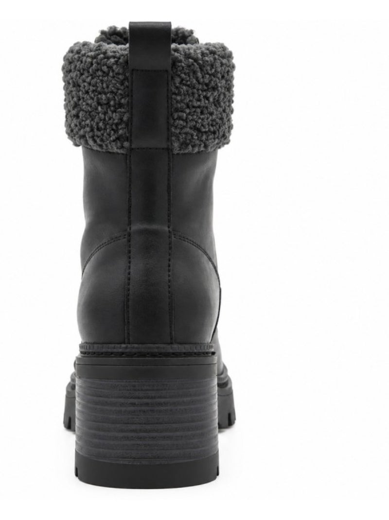 Stivaletti con tacco pelle naturale purapiel Nero - Kiabi