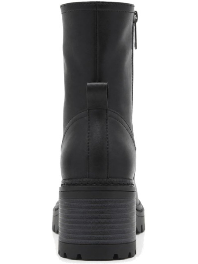 Stivaletti con tacco pelle naturale purapiel Nero - Kiabi