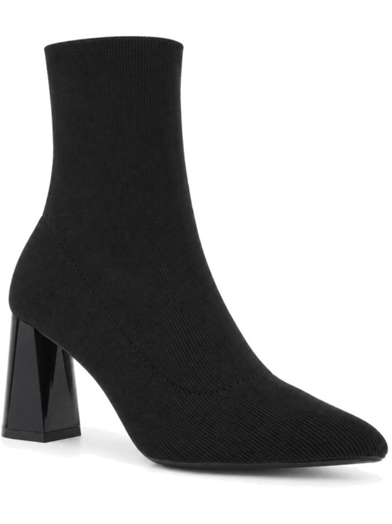 Stivaletti con tacco pelle naturale purapiel Nero - Kiabi
