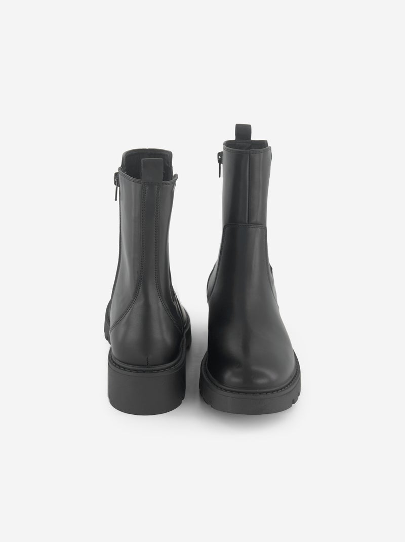 Stivaletti con tacco piatto Nero - Kiabi