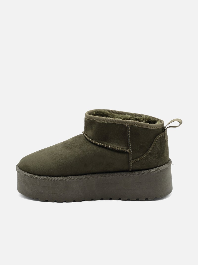 Stivaletti con zeppa Verde - Kiabi