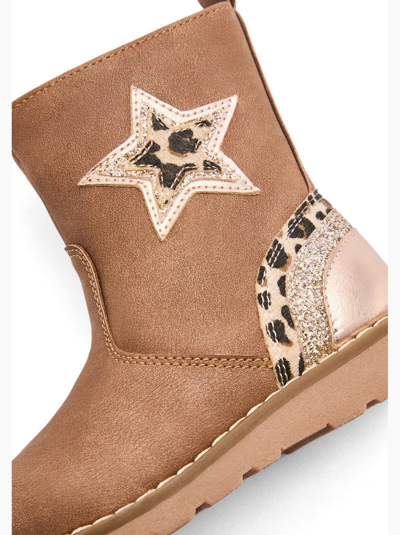 Stivaletti conguitos estrellas Marrone chiaro - Kiabi