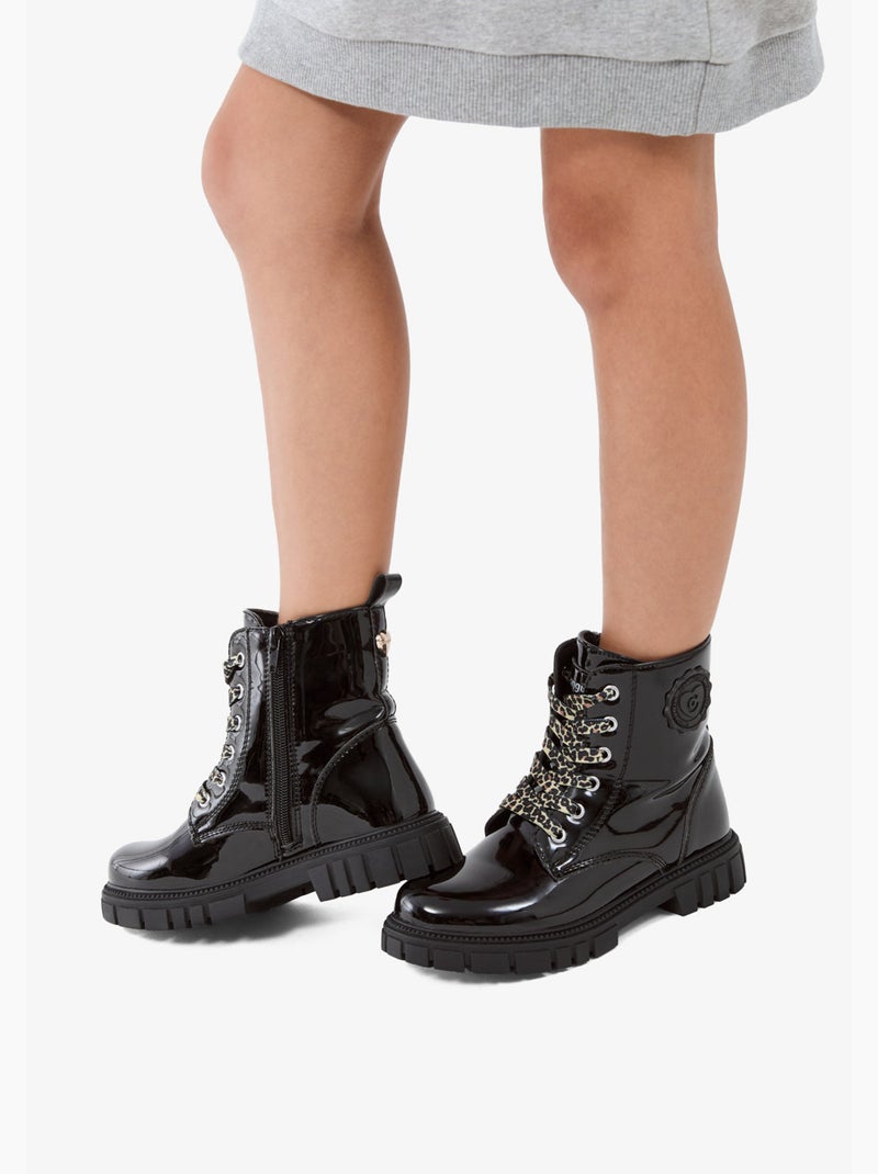 Stivaletti conguitos militares Nero Nero - Kiabi