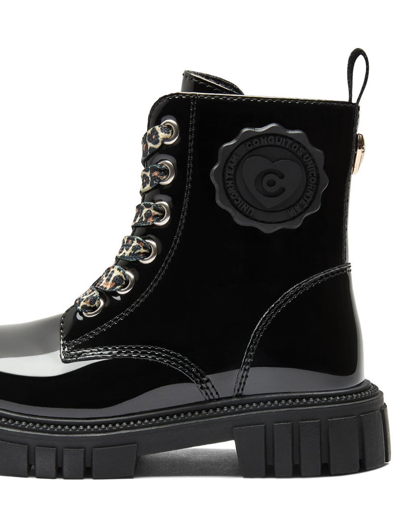 Stivaletti conguitos militares Nero Nero - Kiabi