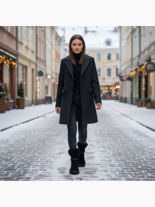 Stivaletti donna scamosciati zip e cinturino suola zigrinata ozabi - Kiabi Stivaletti donna scamosciati zip e cinturino suola zigrinata ozabi - Kiabi