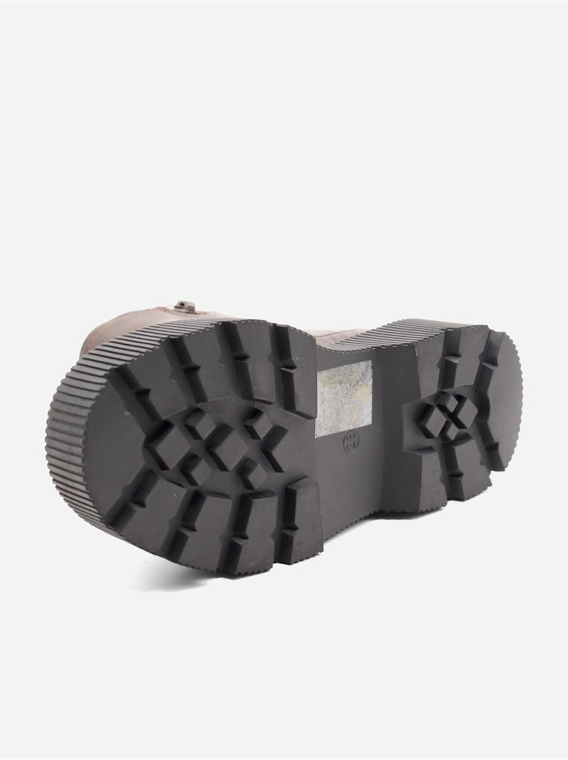 Stivaletti effetto coccodrillo Marrone - Kiabi