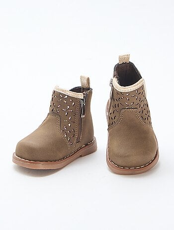 Stivaletti effetto scamosciato