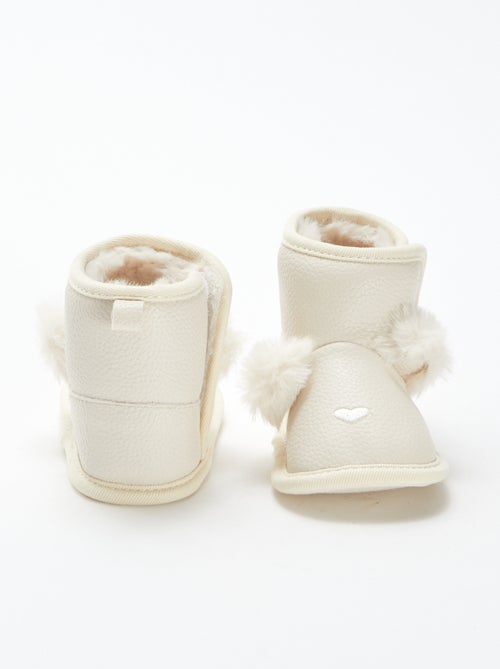 Stivaletti imbottiti con pompon - Kiabi