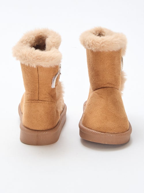 Stivaletti in ecopelle scamosciata con interno imbottito - Kiabi