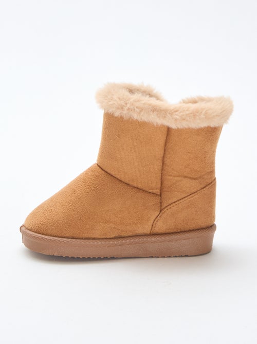 Stivaletti in ecopelle scamosciata con interno imbottito - Kiabi