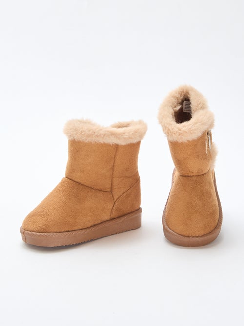 Stivaletti in ecopelle scamosciata con interno imbottito - Kiabi