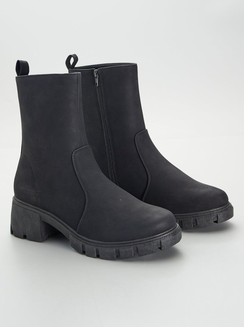 Stivaletti in finto camoscio NERO - Kiabi