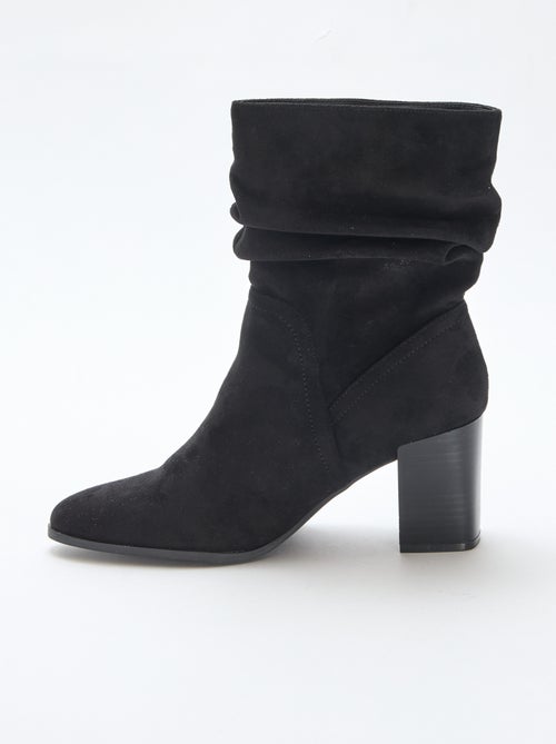 Stivaletti in simil suede effetto plissé - Kiabi