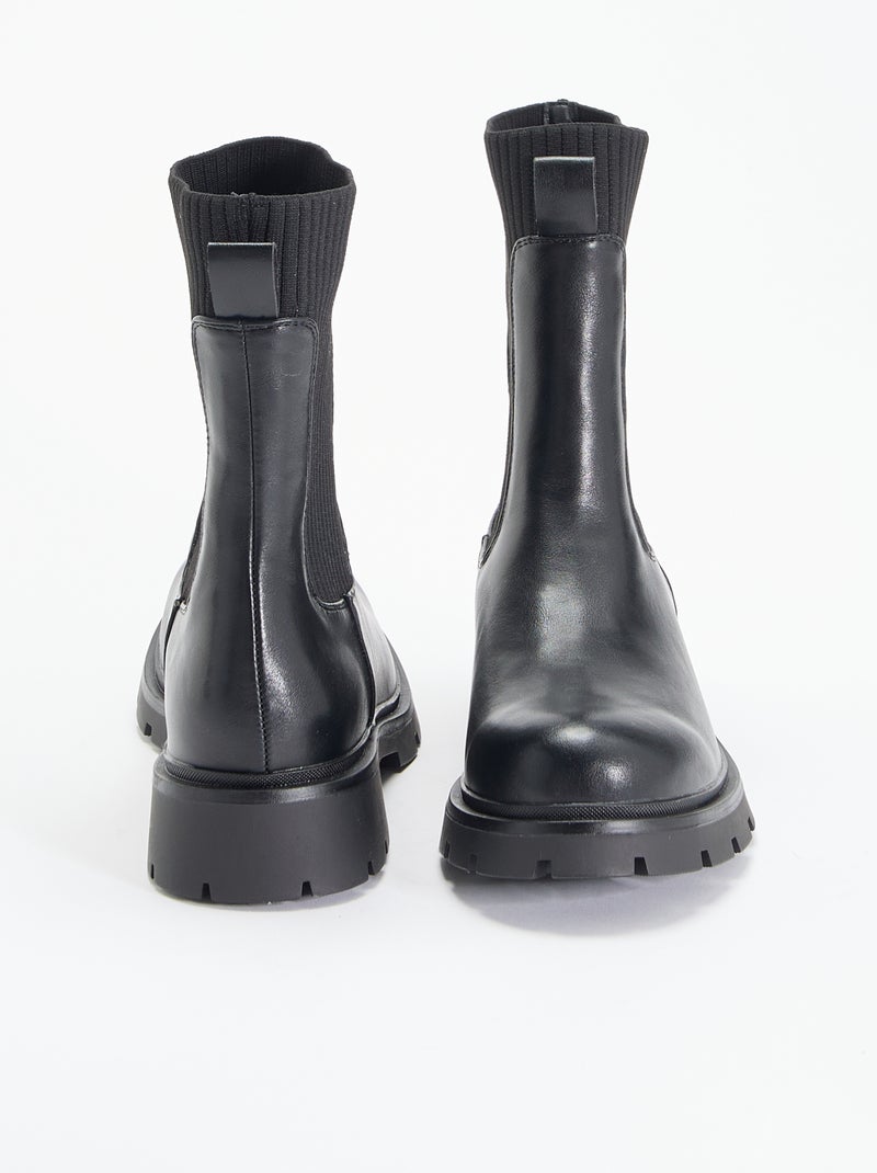 Stivaletti in similpelle Nero - Kiabi