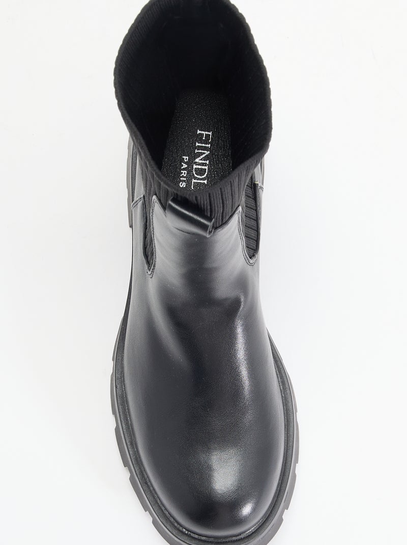 Stivaletti in similpelle Nero - Kiabi