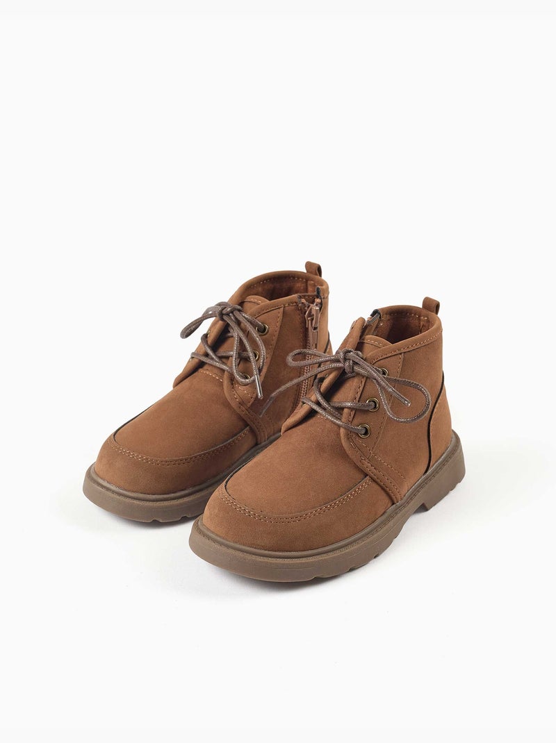 Stivaletti in suedette con lacci Beige - Kiabi