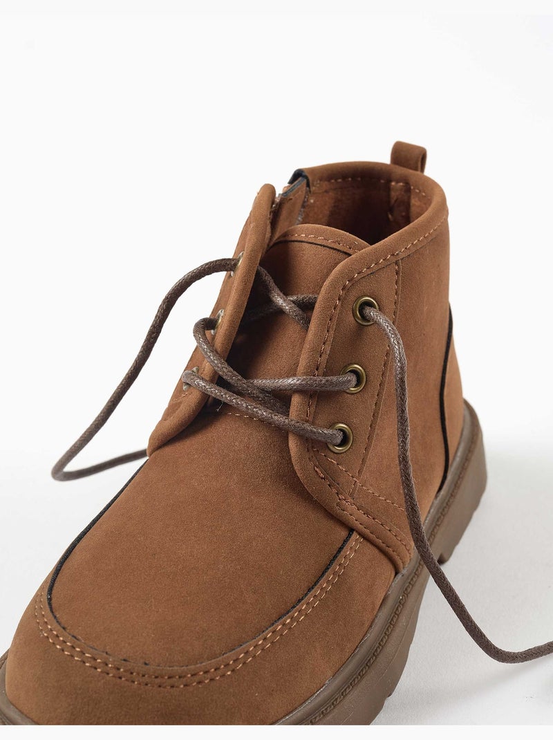 Stivaletti in suedette con lacci Beige - Kiabi