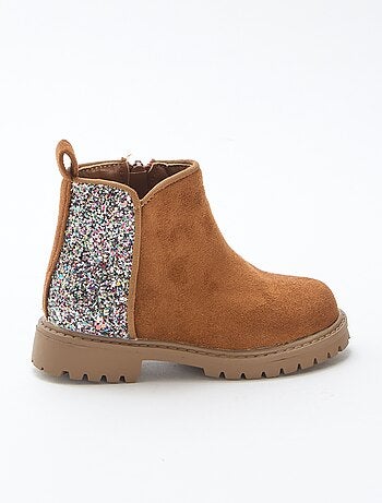 Stivaletti scamosciati con paillettes