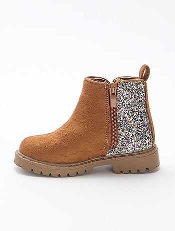 Stivaletti scamosciati con paillettes